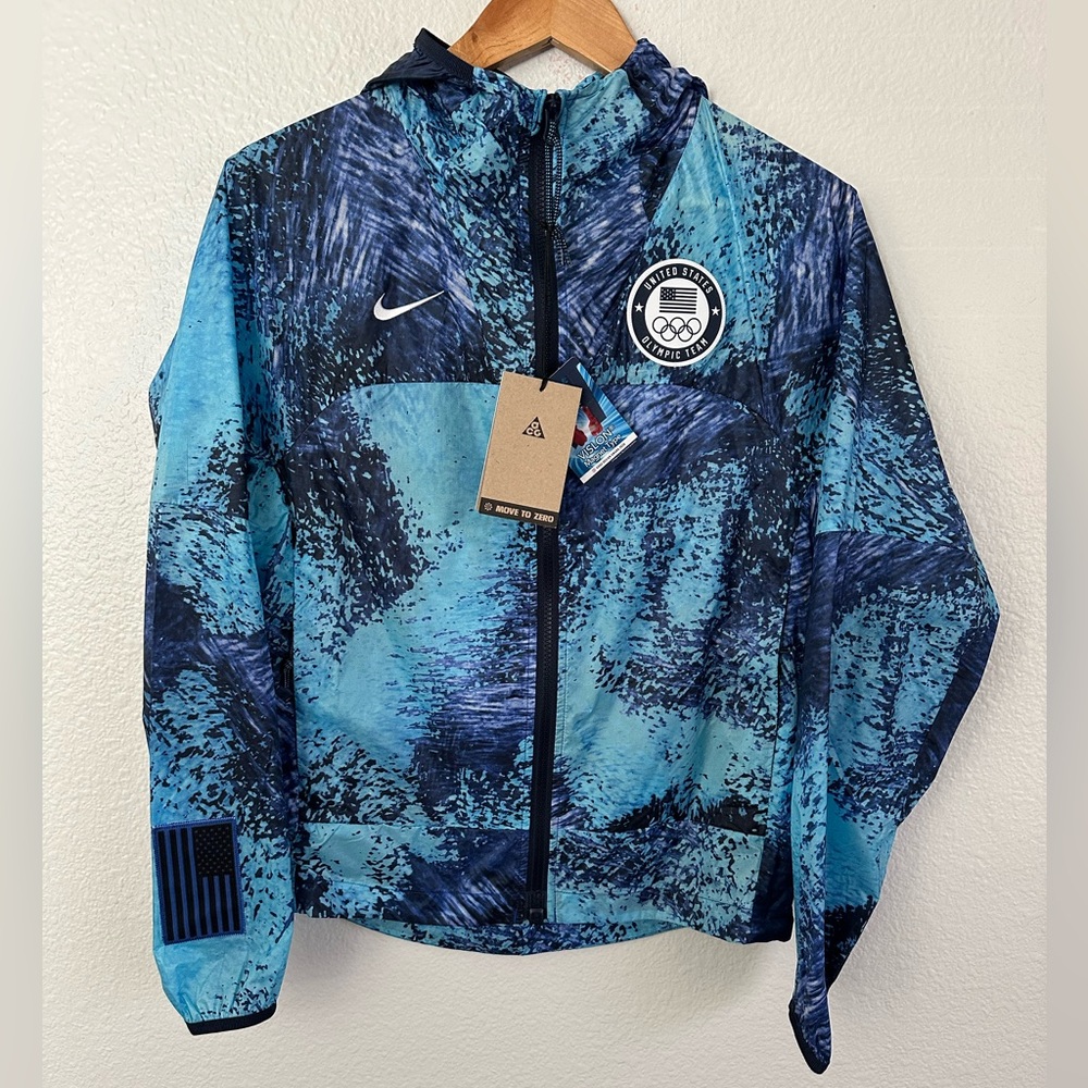 Nike ACG USA Olympic Team Athletic Windbreaker Jacket Cinder Cone Women Size XS